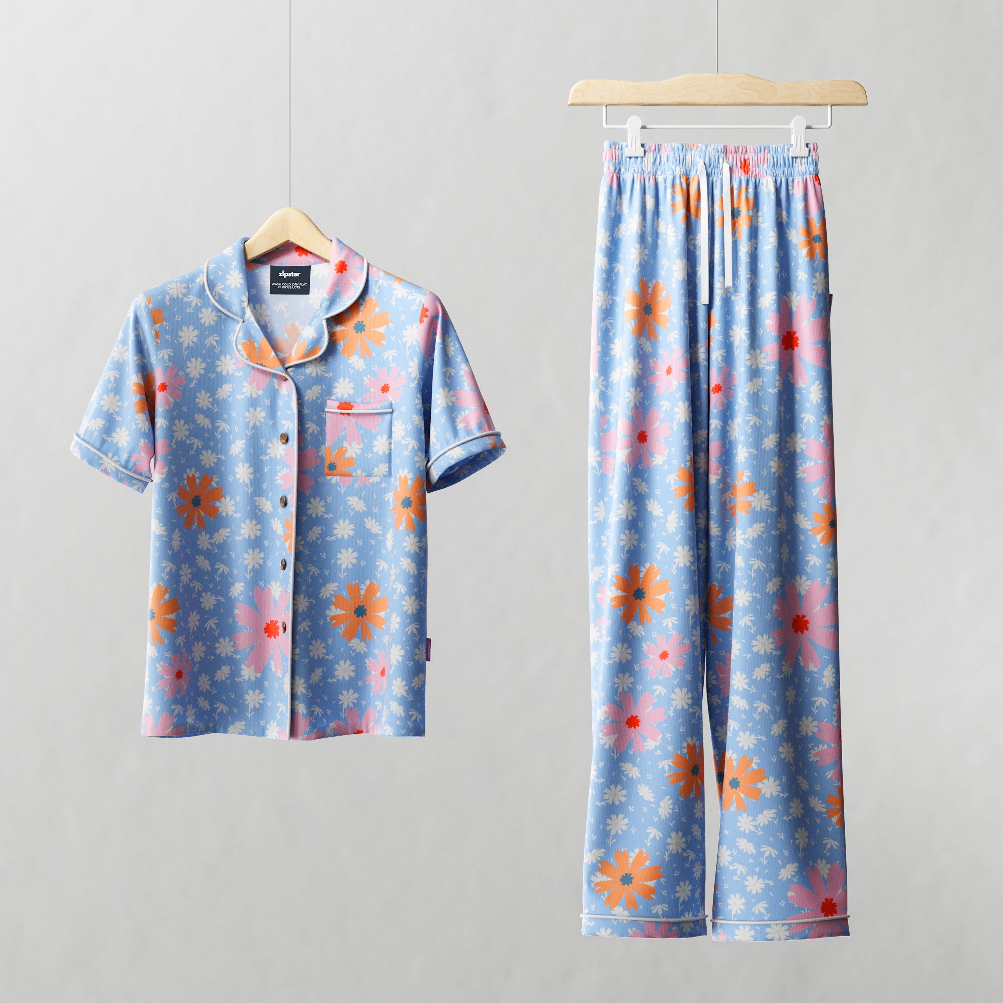 Women's Bamboo Pyjama Long Set - Daisy