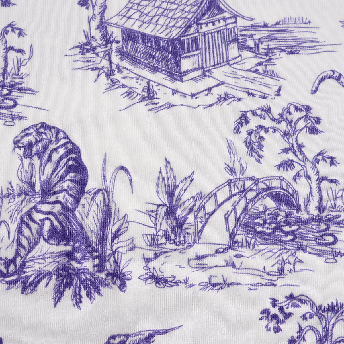 Women's Toile de Jouy Bamboo Robe