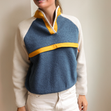 Fleece til amning Retro Blue