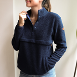 Amme-fleece marineblå