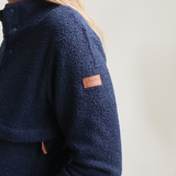Amme-fleece marineblå