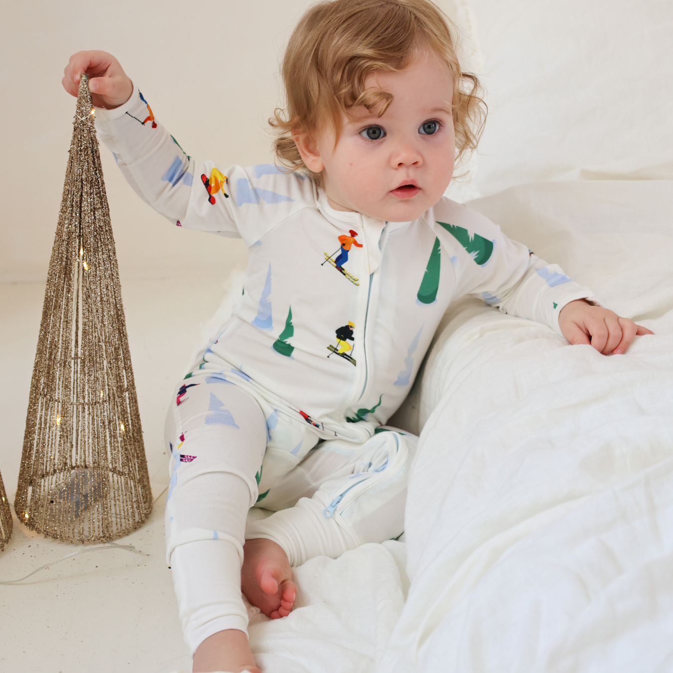 ZIPSTER™ Snowsports Baby Rompertje Zachte bamboe, 2-weg rits Gratis verzending