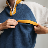 Fleece til amning Retro Blue