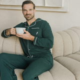 Grønt Heritage-pyjamassæt til mænd