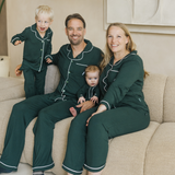 Grønt Heritage-pyjamassæt til mænd