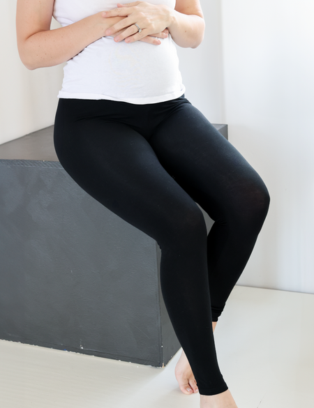 Bamboo Maternity Leggings - Black