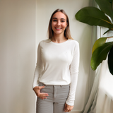 Amme-T-shirt med lange ærmer Hvid