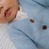 Pure Blue Button Up Cardigan