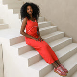 St Tropez Ribbed. Amme-kjole Rød & Pink
