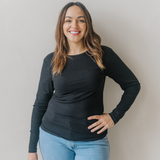 Breastfeeding Ribbed Top Nero