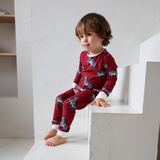 Set di pigiami per bambini Borgogna Zebra