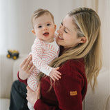 Amme-fleece i bordeaux