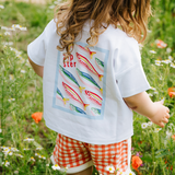 Oversized T-shirt til børn Hvid Sardiner
