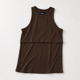 Breastfeeding Ribbed Camiseta de tirantes Chocolate