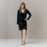 Paris amme-kjole i fløjl, sort