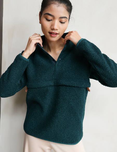 Breastfeeding Fleece - Forest Green