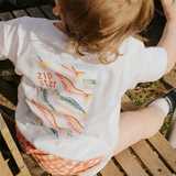 Oversized T-shirt til børn Hvid Sardiner