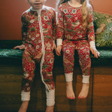 Ensemble de pyjamas pour enfants William Morris Strawberry Thief Rouge