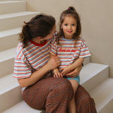 Oversized borstvoeding T-shirt Retro Streep