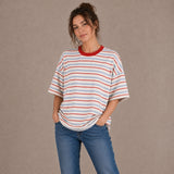 Oversized borstvoeding T-shirt Retro Streep