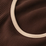 St Tropez Ribbed Stillkleid Schokolade