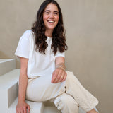 Oversized amme-T-shirt hvid