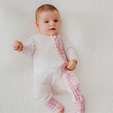 ZIPSTER™ Ren lyserød gingham med flæser