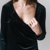 Paris amme-kjole i fløjl, sort