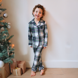 Pyjamas-sæt til børn Green Tartan