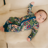 William Morris Zipster. Strawberry Thief Marineblå