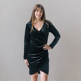 Paris amme-kjole i fløjl, sort