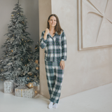 Pyjamas-sæt til damer Green Tartan