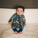 William Morris Zipster. Strawberry Thief Marineblå