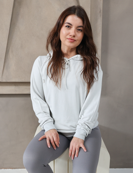Bamboo Breastfeeding Hoodie - Cool Gray