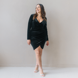 Paris amme-kjole i fløjl, sort