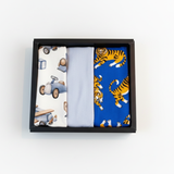 Den perfekte trio - fed og blå