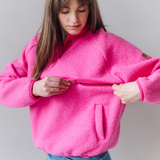 Fleece til amning Retro Pink