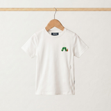 Amnings-T-shirt Den mycket hungriga larven™ Broderad