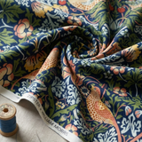 William Morris Zipster. Strawberry Thief Marineblå