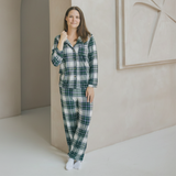 Pyjamas Set för damer Grön Tartan
