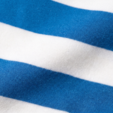 Close-up van de zachte bamboestof van het nijntje gestreepte kinder-T-shirt met ringer-boord van Move