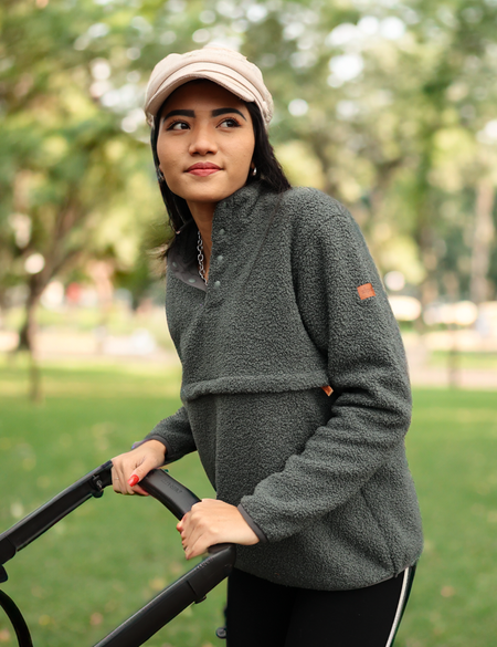 Breastfeeding Fleece Charcoal