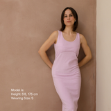 Tropez Ribbed. Amme-kjole lilla