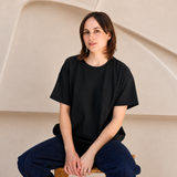 T-shirt d'allaitement surdimensionné Noir