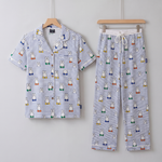 Conjunto de pijama de bambú para hombre Miffy «Peek-a-Boo Blue», vista frontal