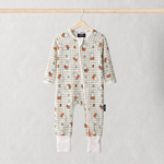 ZIPSTER x Miffy Bambus-babydragt fra Checkered Bloom, set forfra