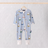 ZIPSTER x Miffy Peek-a-Boo Blue in bambù Pagliaccetto, vista frontale