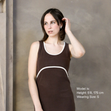 Tropez Ribbed. Amme-kjole Chokolade