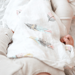 Feathers Large Muslin Blanket - Zipster