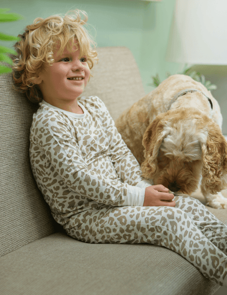 Children's PJ Set Leopard Print - Zipster